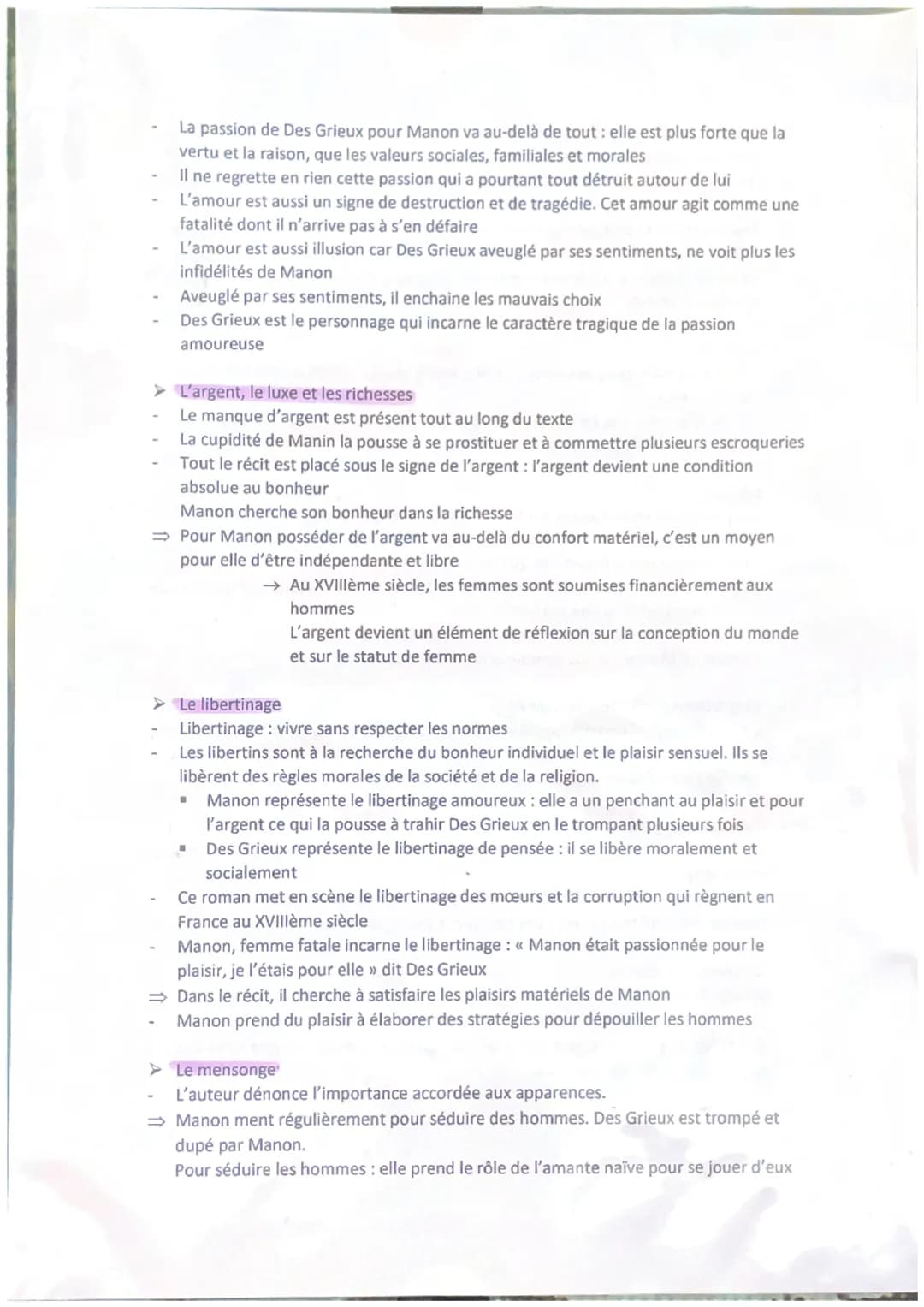 Manon Lescaut
Résumé de l'œuvre
Manon Lescaut est l'œuvre la plus connue de l'auteur. Ecrite en deux parties, ce livre parle
d'une histoire 