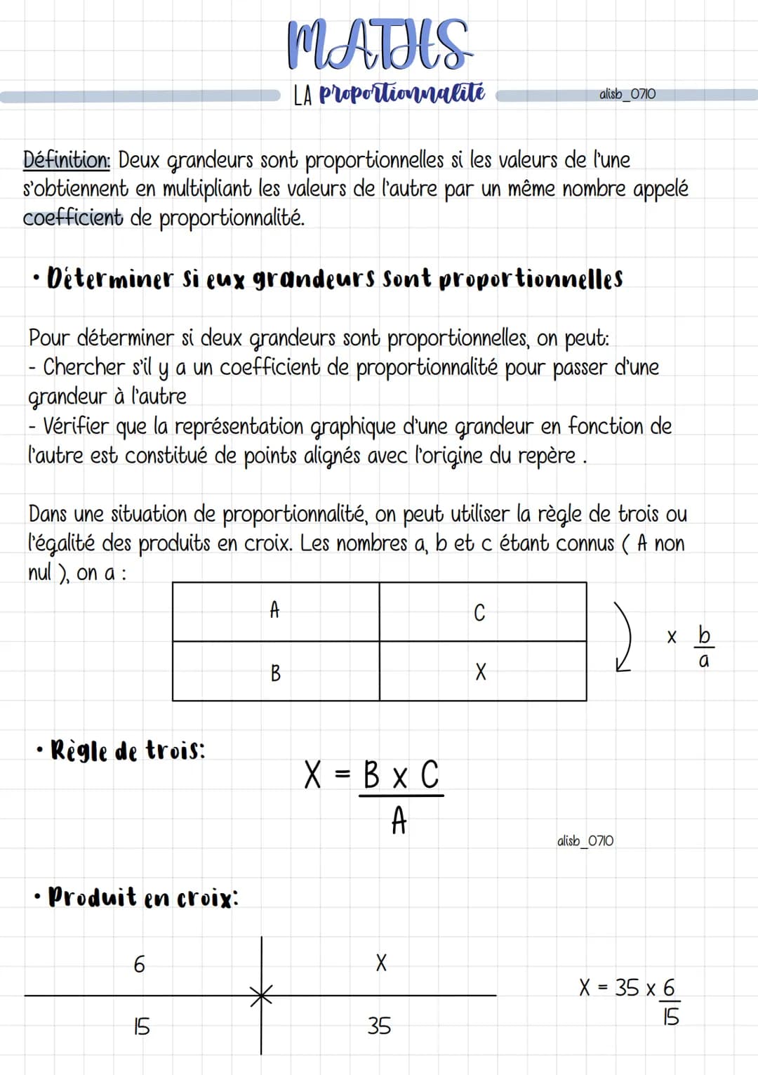 MATHS
LES pourcentages
• Calculer un pourcentage
Pour calculer un pourcentage, on peut exprimer une proportion de
dénominateur 100 ou utilis