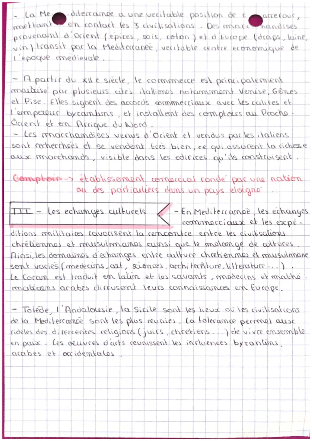 Introduction
Z
- A l'epoque medievale, la mer
Mediterranée est un carcerour entre les
Frois grandes civilisations. Elle permet aus musulmans