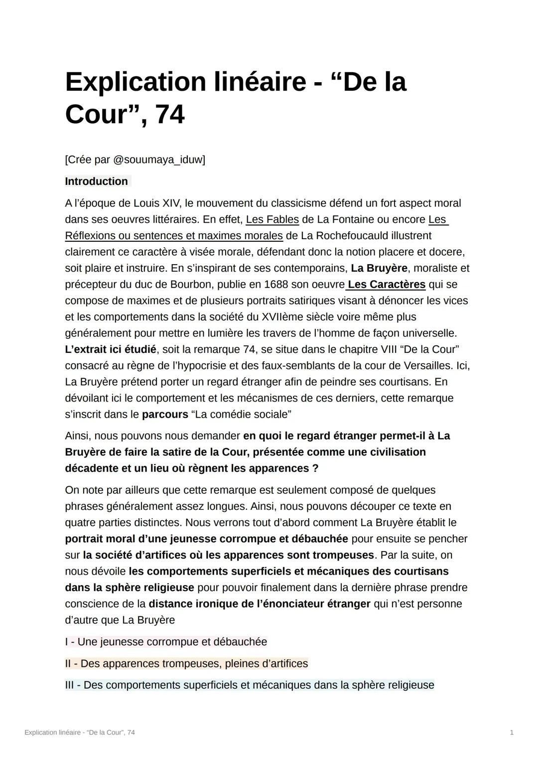 La Satire de la Cour de Versailles par La Bruyère : Les Caractères et l'Hypocrisie des Courtisans du XVIIème Siècle