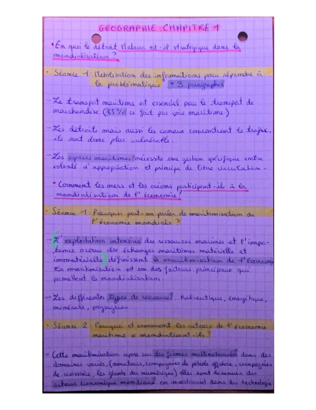 Pourquoi le détroit de Malacca est un passage stratégique pour la Terminale - Carte et PDF inclus