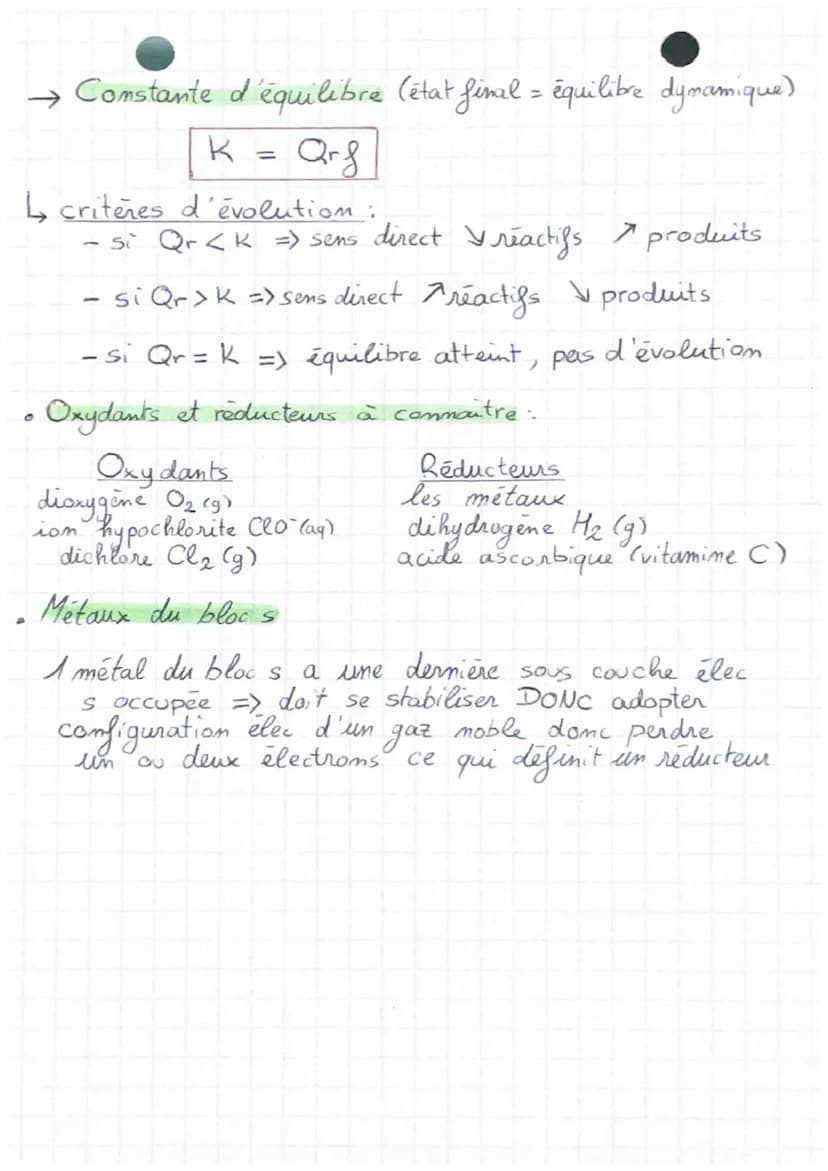 Evolution spontannée d'un
système chimique
->
transformation
mon totale
-
aA + b B = cC + dD
sens direct: aA + bB → cC + dD
sens indirect: C