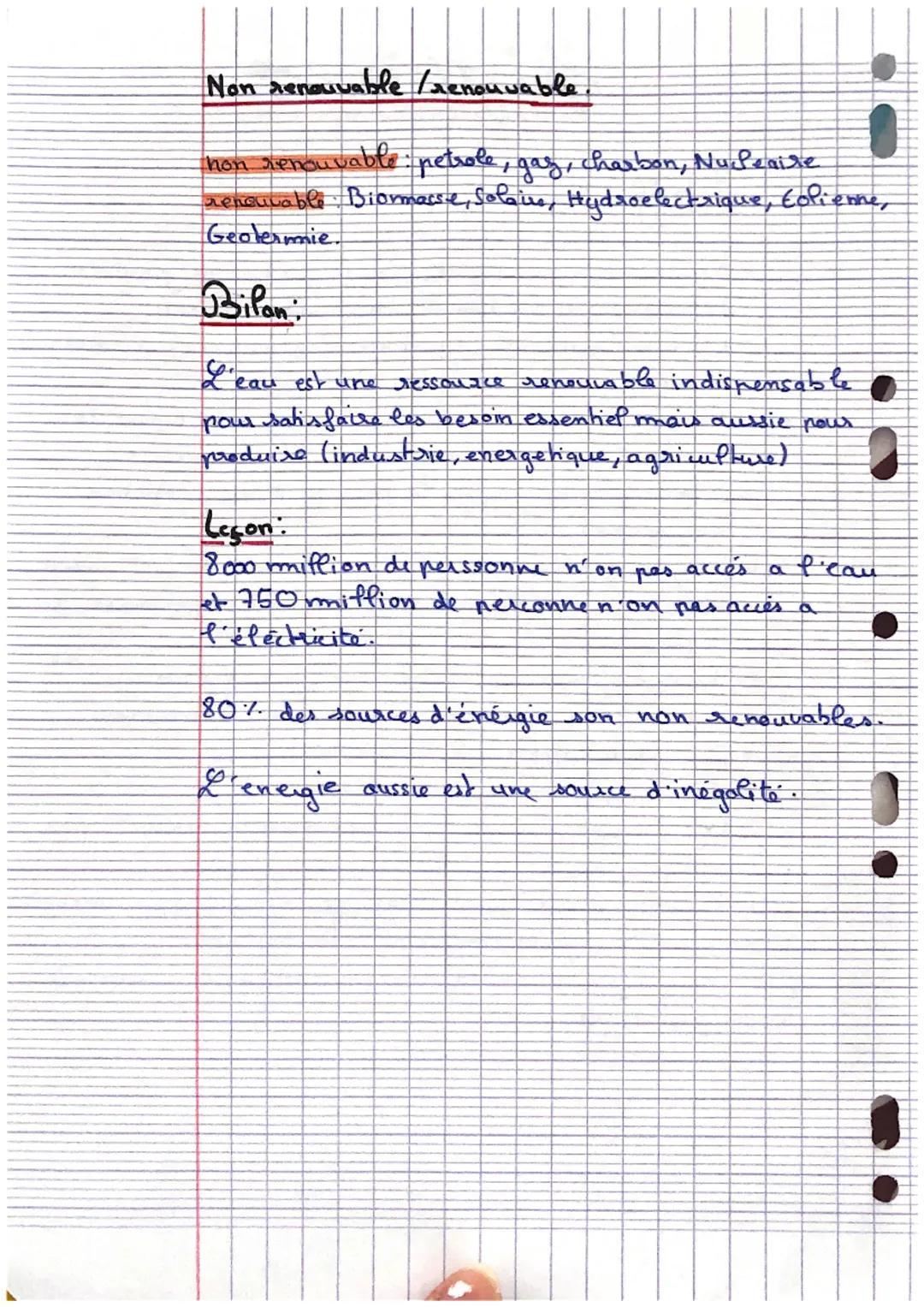 # histoire

De ffinition

*   Ressource non renouvable: Ce qui permet de produire
de l'energie mais dont le stock peut s'equiser.
*   Ressou