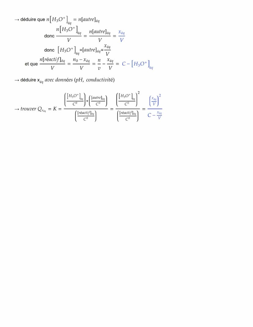 Chapitre 8: Sens d'évolution spontanée d'un système chimique
Explication:
Quand une transformation n'est pas totale aucun récatif n'est tota