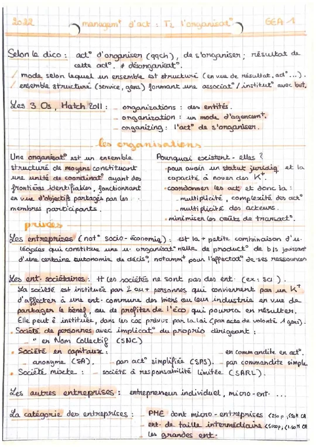 L’organisation 