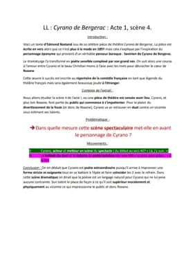 Know Lecture linéaire : Cyrano de Bergerac : Acte 1, scène 4. thumbnail