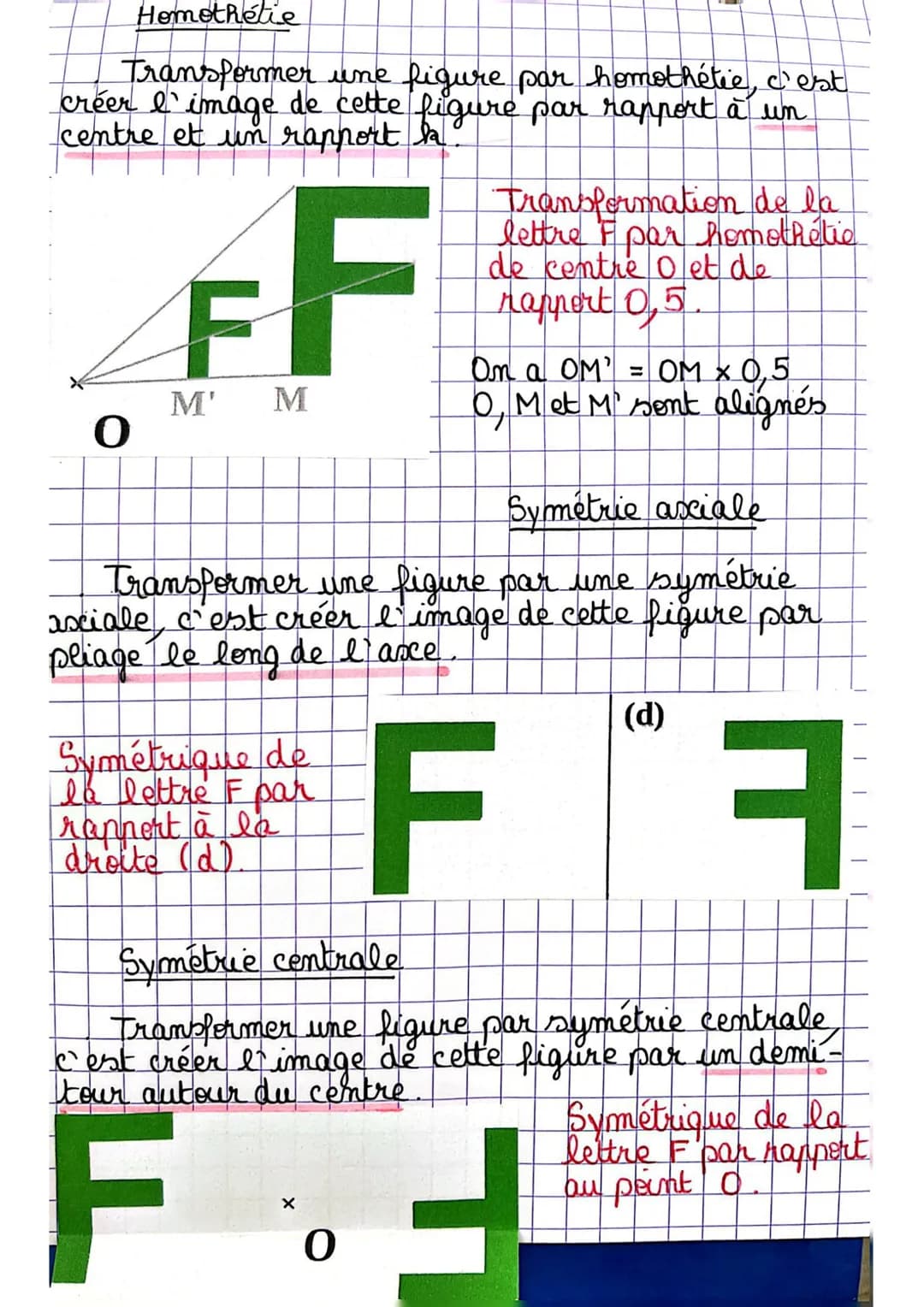 maths
» Transformations translation, rotation,
homotécie, symétries
Translation
transformer une figure par translation
c'est créér l'image d