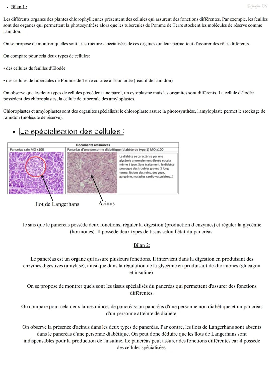 .
S.V.T
L'organisme pluricellulaire, un ensemble de cellules spécialisées
Rappel
. Les êtres vivants sont constitués de cellules.
⚫ La cellu