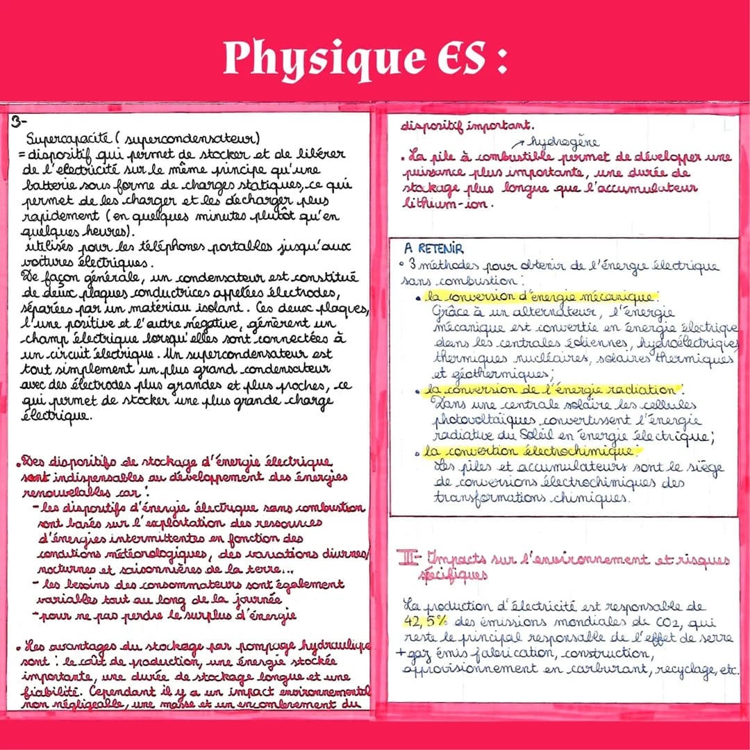 Physique ES:
Atouts
de l'Electricité
I De l'énergie électrique sans combustion.
A. Differentes productions
- centrale électrique géothermiqu