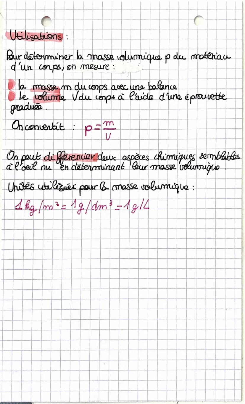 masse volumique
Notions
-La masse d'un corps est une grandeur qui représente la
quantité de matière qui le compose!
- L'unité de la masse: k