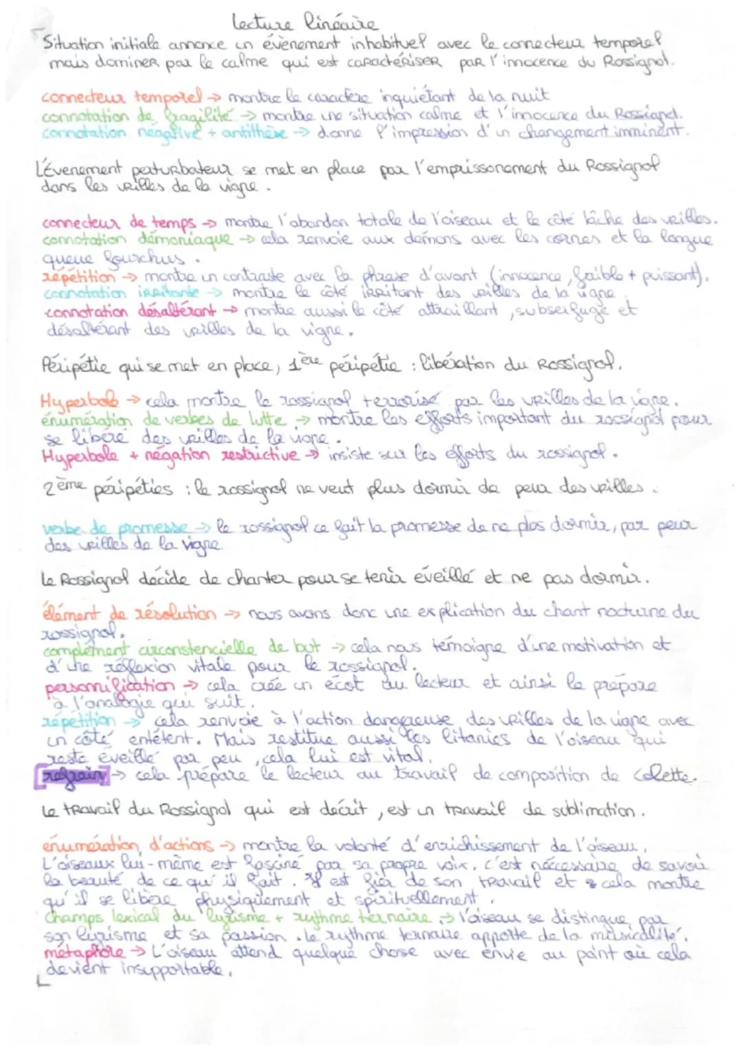 lecture linéaire
Situation initiale annonce un évenement inhabituel avec le connecteur tempore!
mais dominer par le calme qui est caractéris