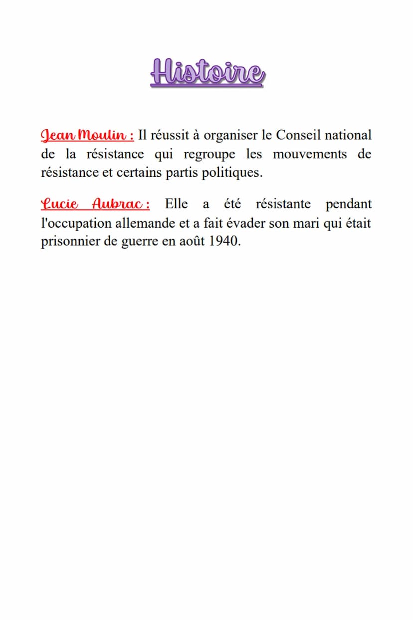 Histoire I)
Thème 4: Le Régime de Vichy
Définitions
Débâcle: C'est une expression désignant la défaite
rapide de l'armée française.
Exode: C