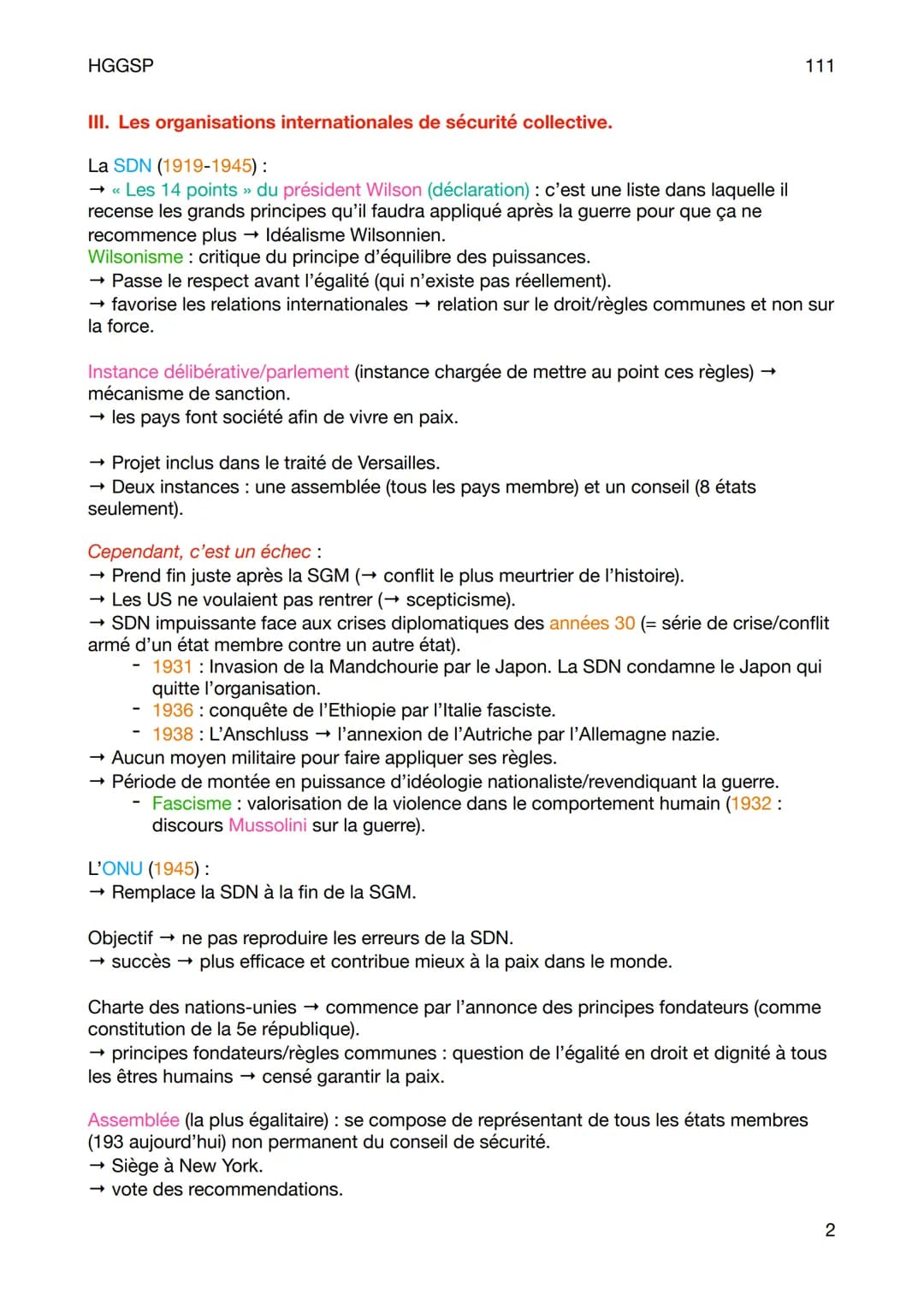 HGGSP
I.
Chapitre 2 :
Construire la paix du XVIIe siècle
à nos jours.
Le traité de Westphalie.
→ C'est le traité qui met fin à la guerre de 