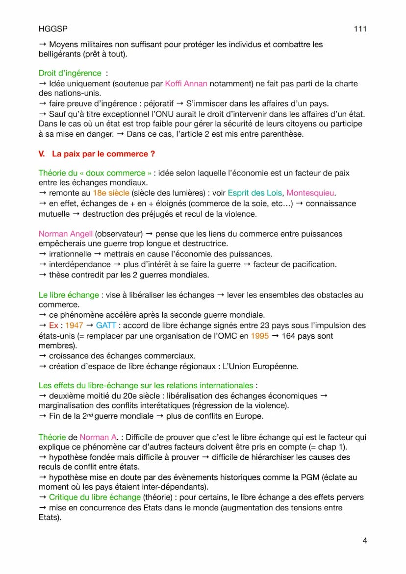 HGGSP
I.
Chapitre 2 :
Construire la paix du XVIIe siècle
à nos jours.
Le traité de Westphalie.
→ C'est le traité qui met fin à la guerre de 