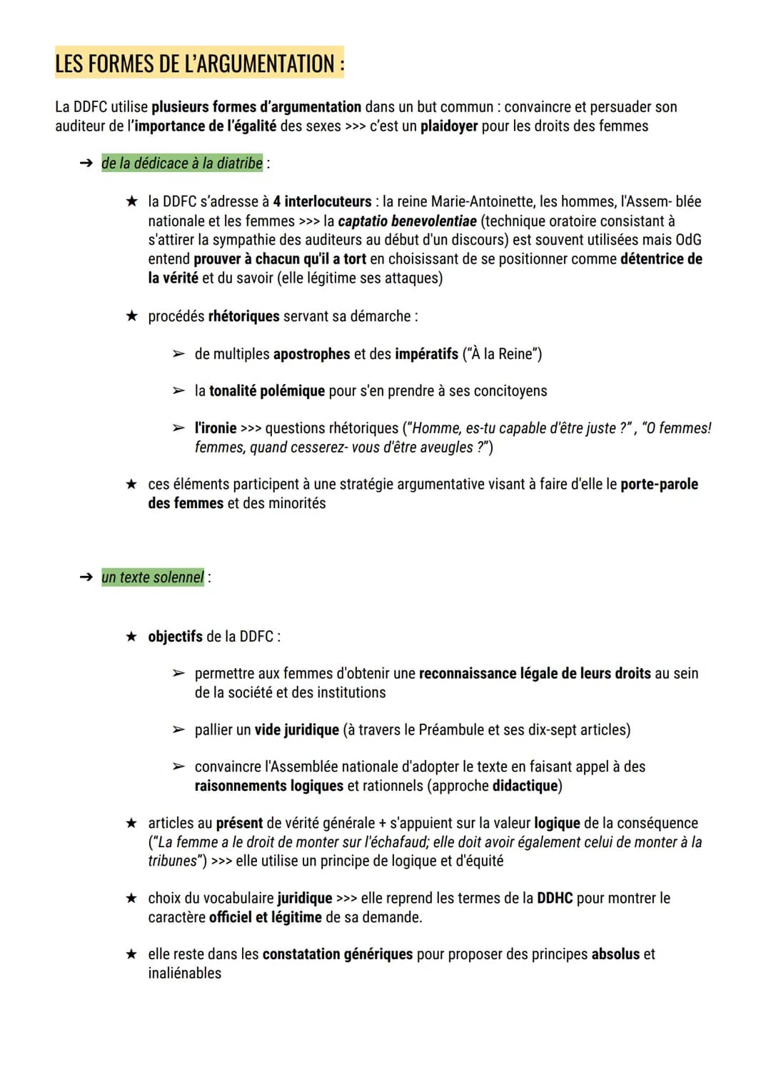 La Déclaration des Droits de la Femme et de la Citoyenne
PRÉSENTATION :
→ Nom complet : Déclaration des Droits de la femme et de la citoyenn