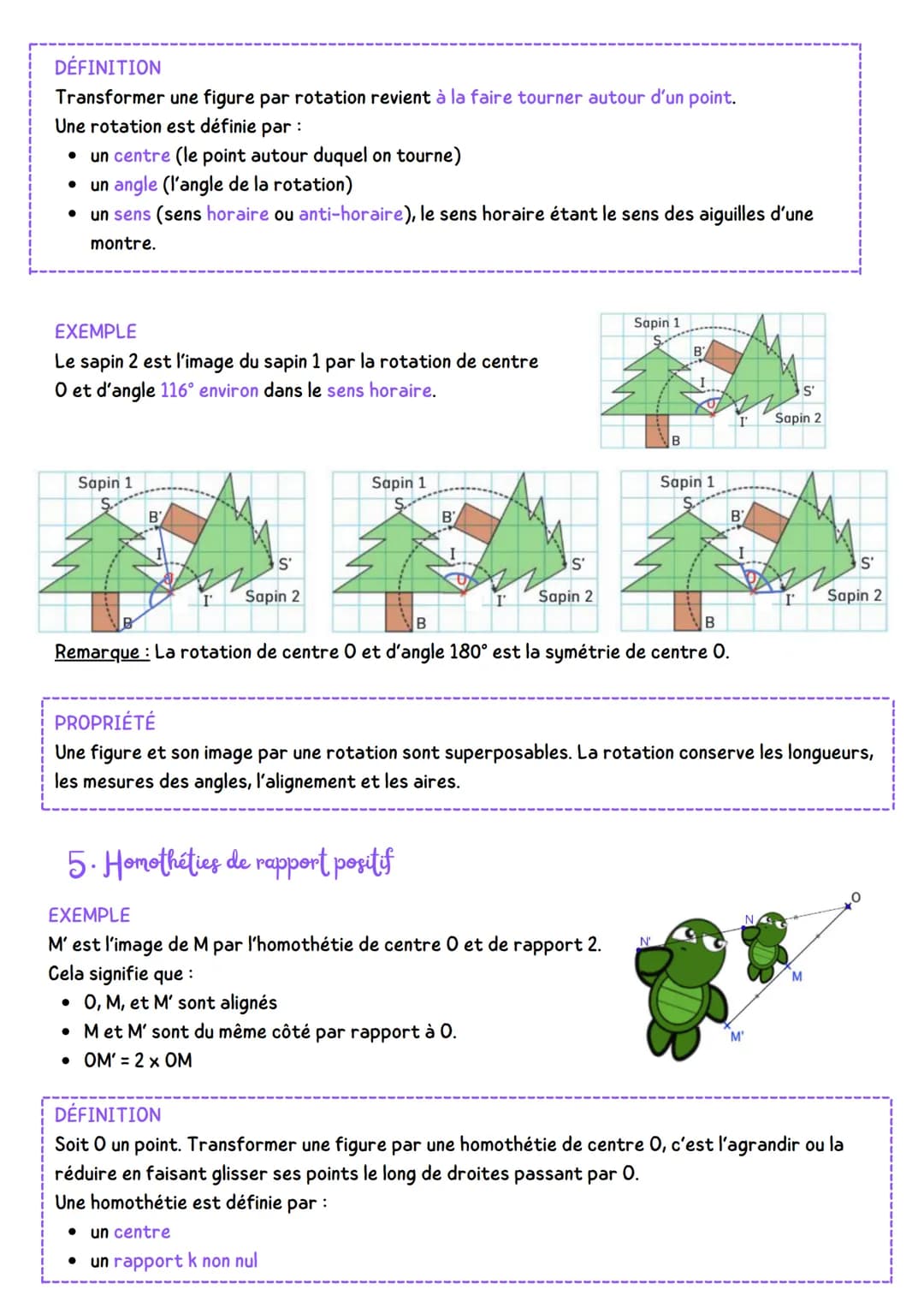 ▪MATHÉMATIQUES
Transformations
1. Symétrie axiale
Met M' sont symétriques par rapport à la droite (d) signifie que :
[MM] est perpendiculair