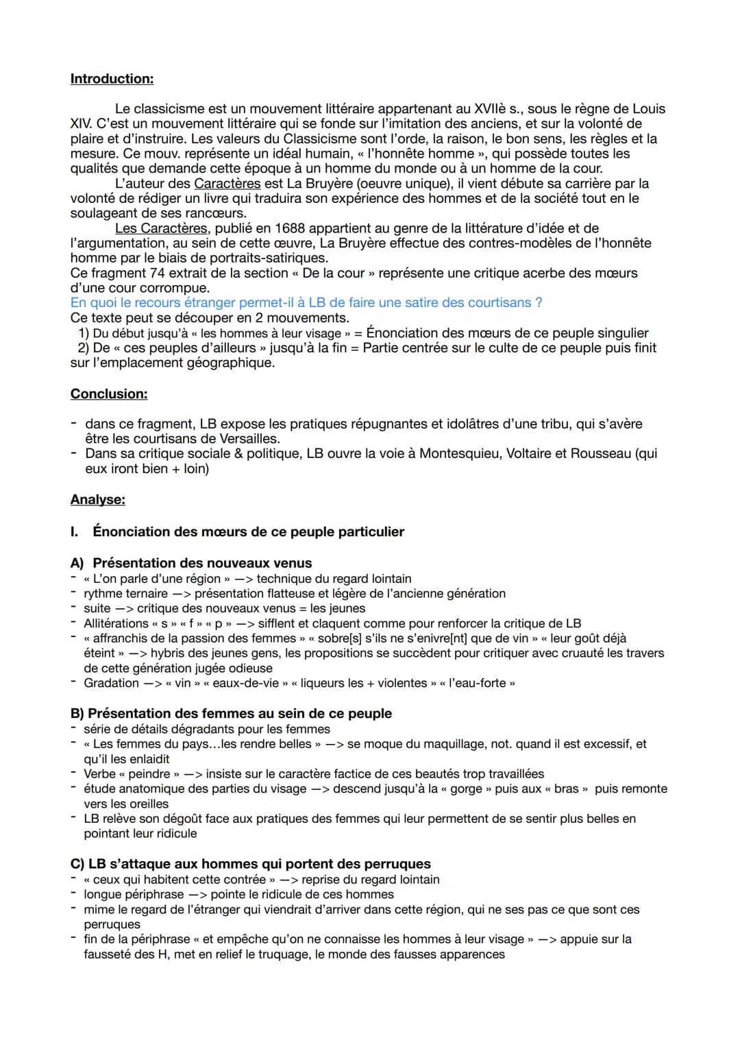 Introduction:
Le classicisme est un mouvement littéraire appartenant au XVIIè s., sous le règne de Louis
XIV. C'est un mouvement littéraire 