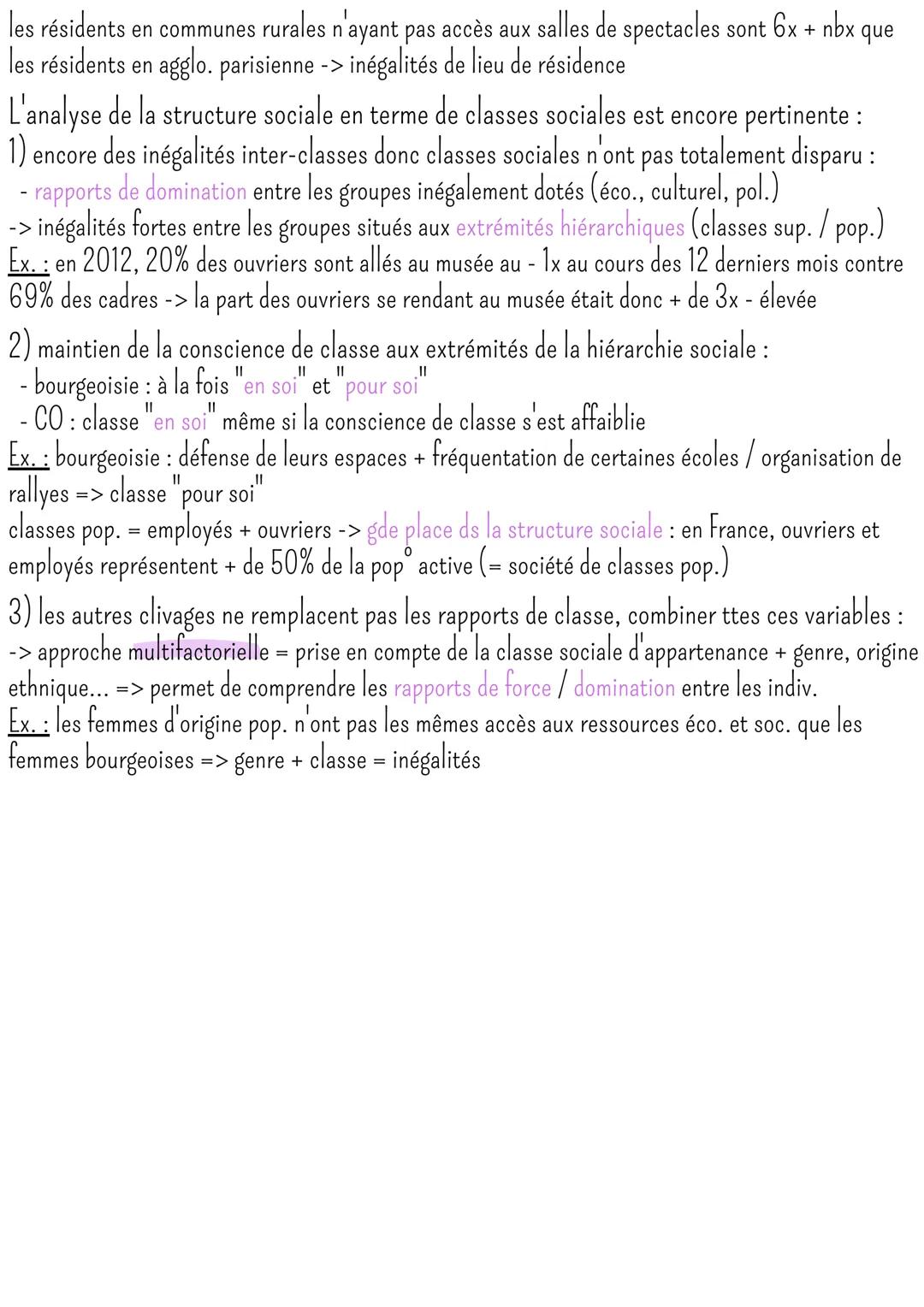 
<p>La société française actuelle est structurée en différents niveaux hiérarchiques, basés sur des facteurs socio-professionnels et extra s