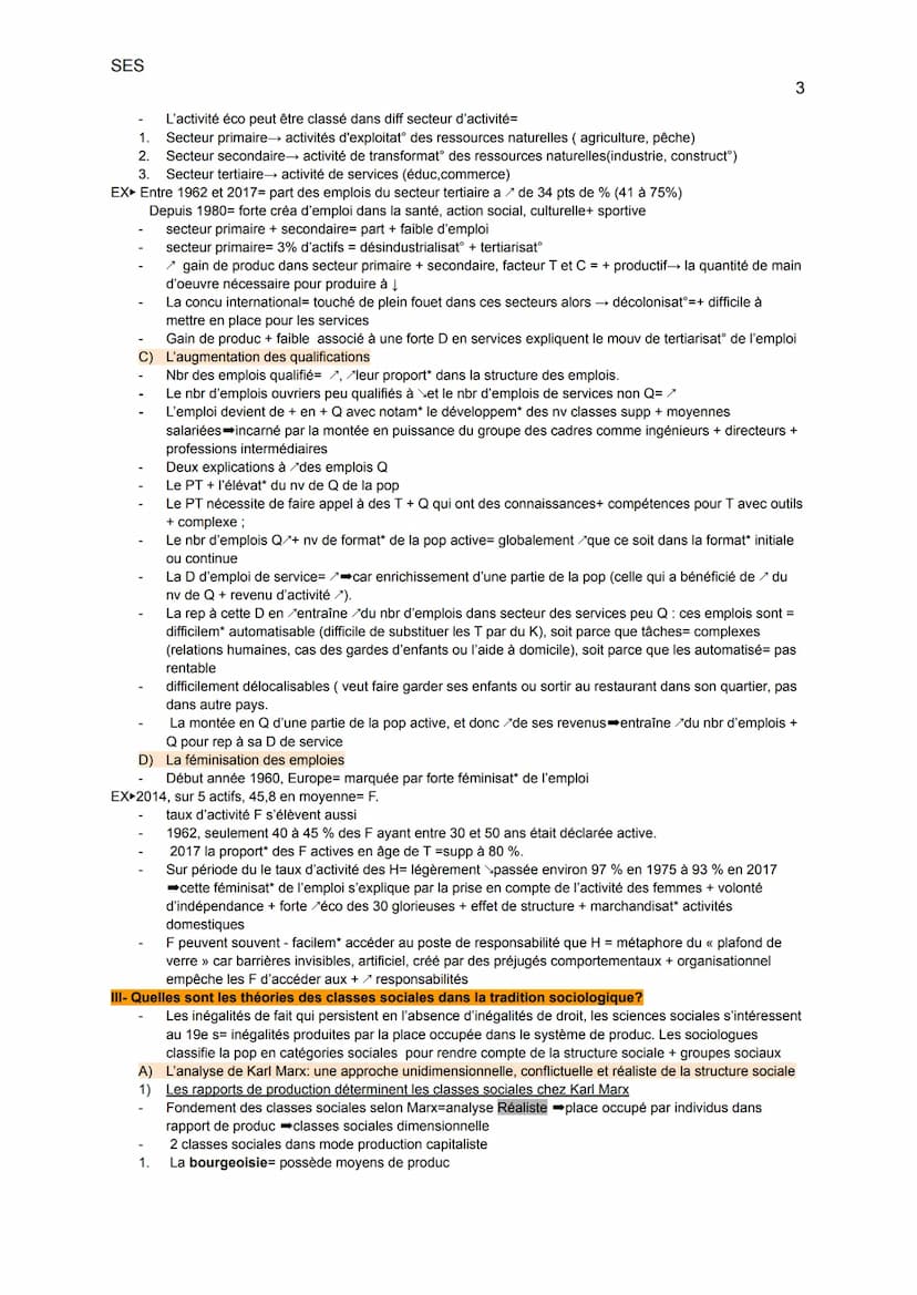 SES chapitre 6 :Comment est structurée la société française
actuelle?
1
La société FR= structurée, la pop se répartit en diff groupes sociau