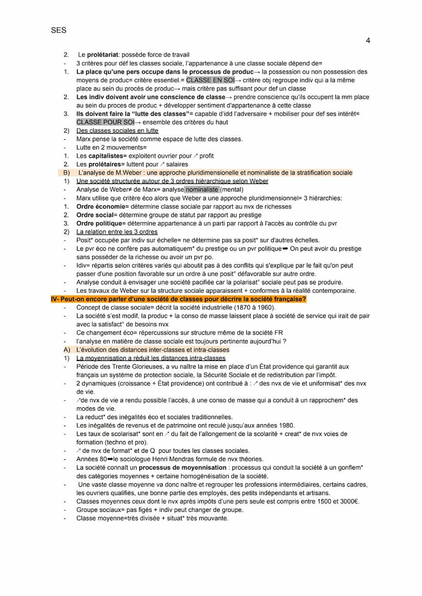 SES chapitre 6 :Comment est structurée la société française
actuelle?
1
La société FR= structurée, la pop se répartit en diff groupes sociau