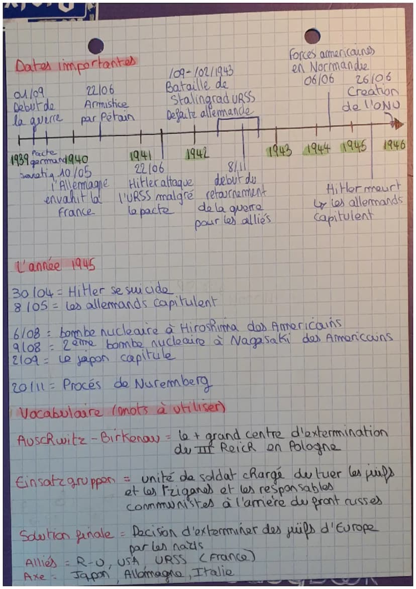 HISTOIRE
La zeme guerre mondiale (1939-1945)
Une
querre
et mondiale
2camps
L'Axe
Allemagne
Italie
Japon
fascisme
narisme
Communisme
totalita
