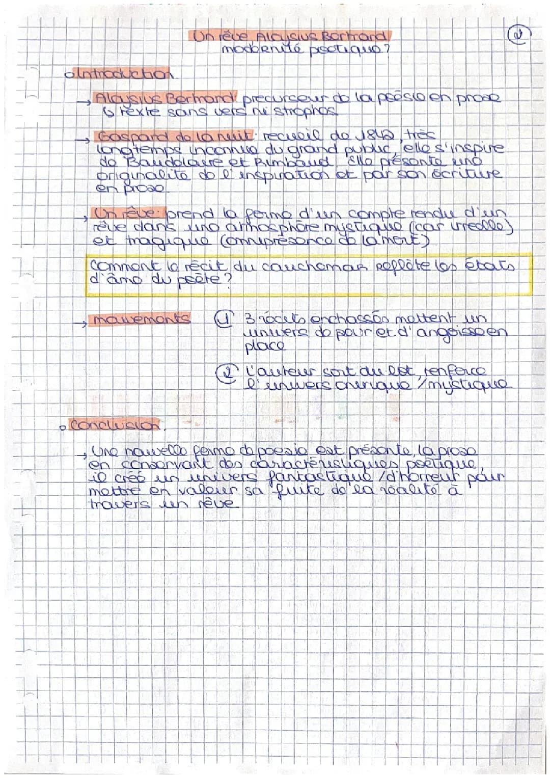 Analyse linéaire: Un rêve d'Aloysius Bertrand et son mouvement littéraire