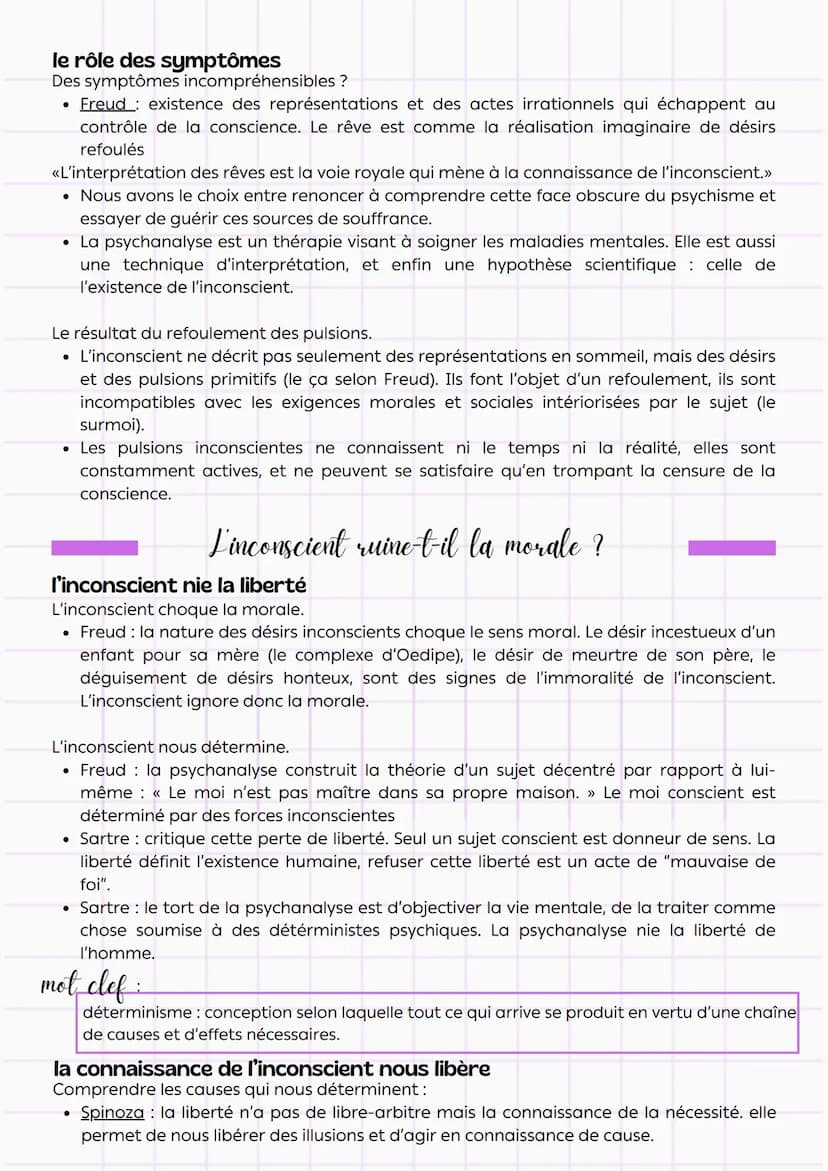 Philosophie
Linconscient
définitions
:
tout ce qui ne nous est pas accessible, partie inaccessible de
la conscience.
accroches :
« Le rêve e