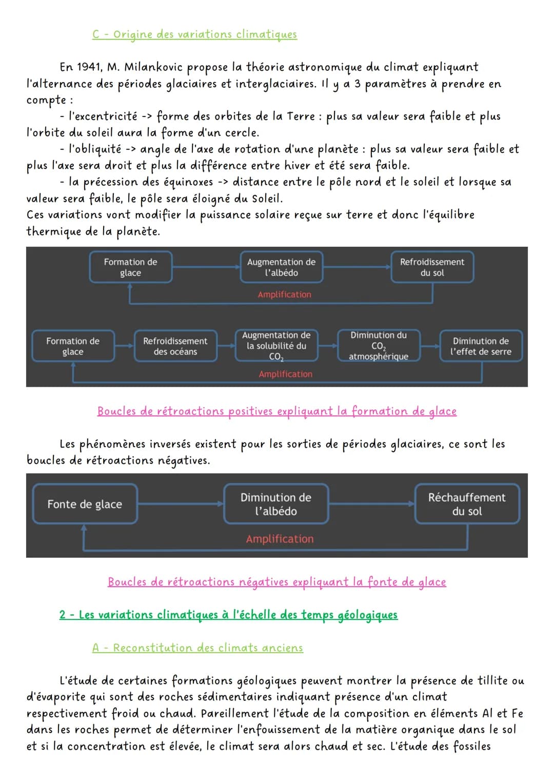 Spécialité SUT
Le climat au Cénozoïque
Rappels de première Un climat correspond à un ensemble de paramètres atmosphériques
dans une région d