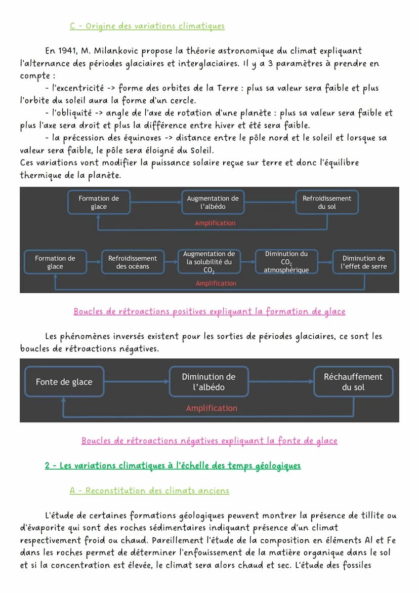 Spécialité SUT
Le climat au Cénozoïque
Rappels de première Un climat correspond à un ensemble de paramètres atmosphériques
dans une région d