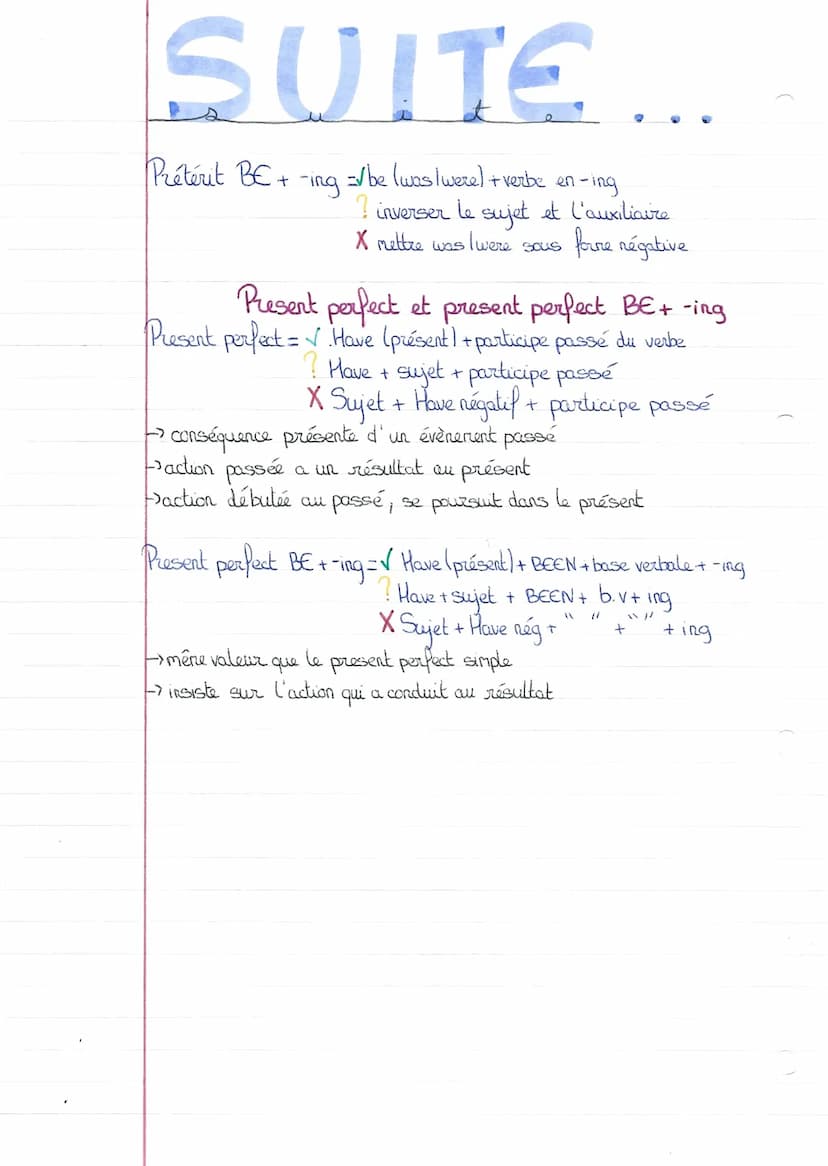 ANGLAIS
مشوه
les
temp
Présent simple et présent BE + -ing
sans le "to")
Présent simple = base verbale (infinitif
terminaison -> 3° pers. sin