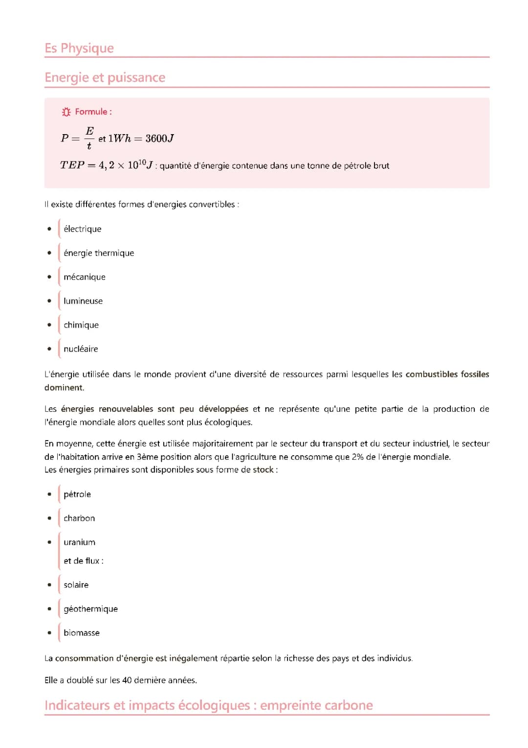 Énergie et impact écologique