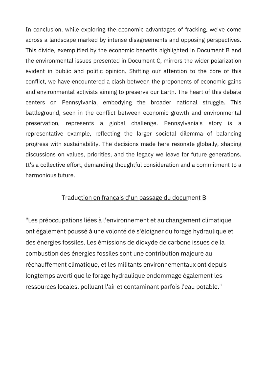Sujet type bac
Durée: 3h30
Matériel autorisé : le dictionnaire unilingue (non encyclopédique) est autorisé.
Niveau attendu : C1
• Prenez con