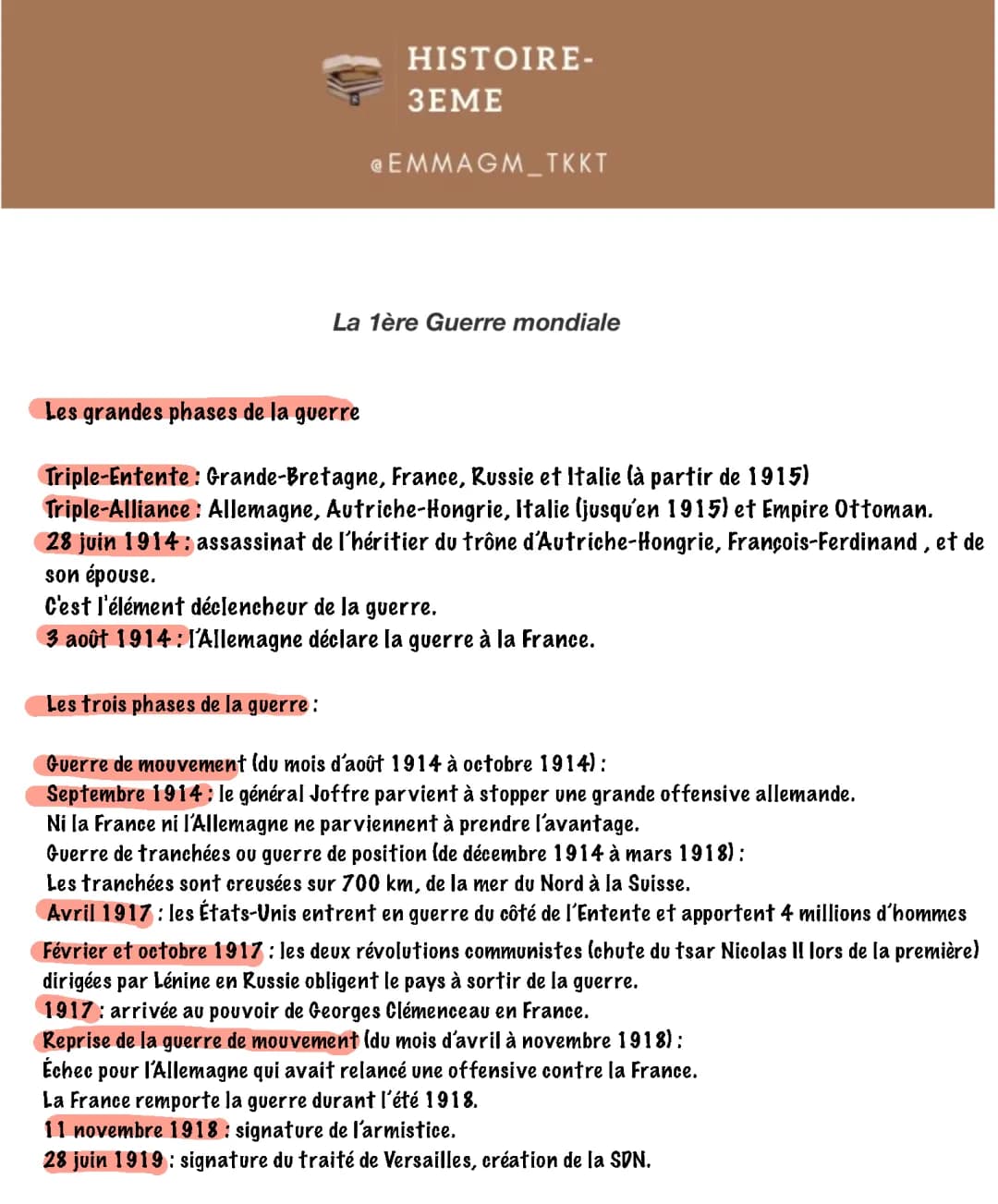 1ere guerre mondiale les 3 phases 