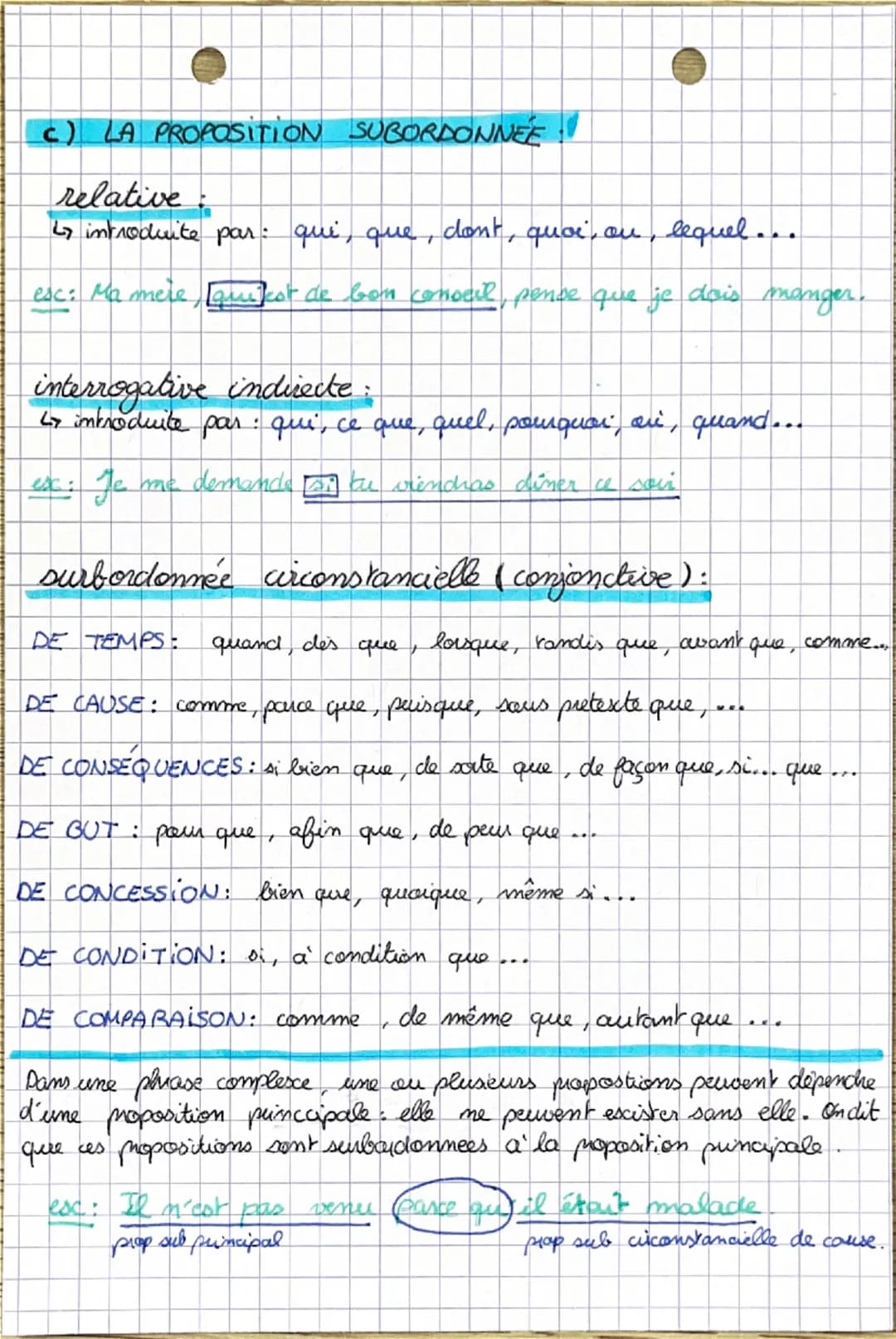 • ? GRAMMAIRE -
la phrase complexe
LA PHRASE SIMPLE
une seule proposition
esc: il n'est
par
venu
un seul verbe conjugue
trois types de
propo