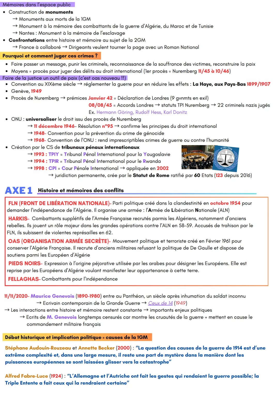 THEME 3
istoire
mémoires
INTRODUCTION Histoire & mémoires, Histoire & justice
La différence entre histoire & mémoire
HISTOIRE-Historia = enq