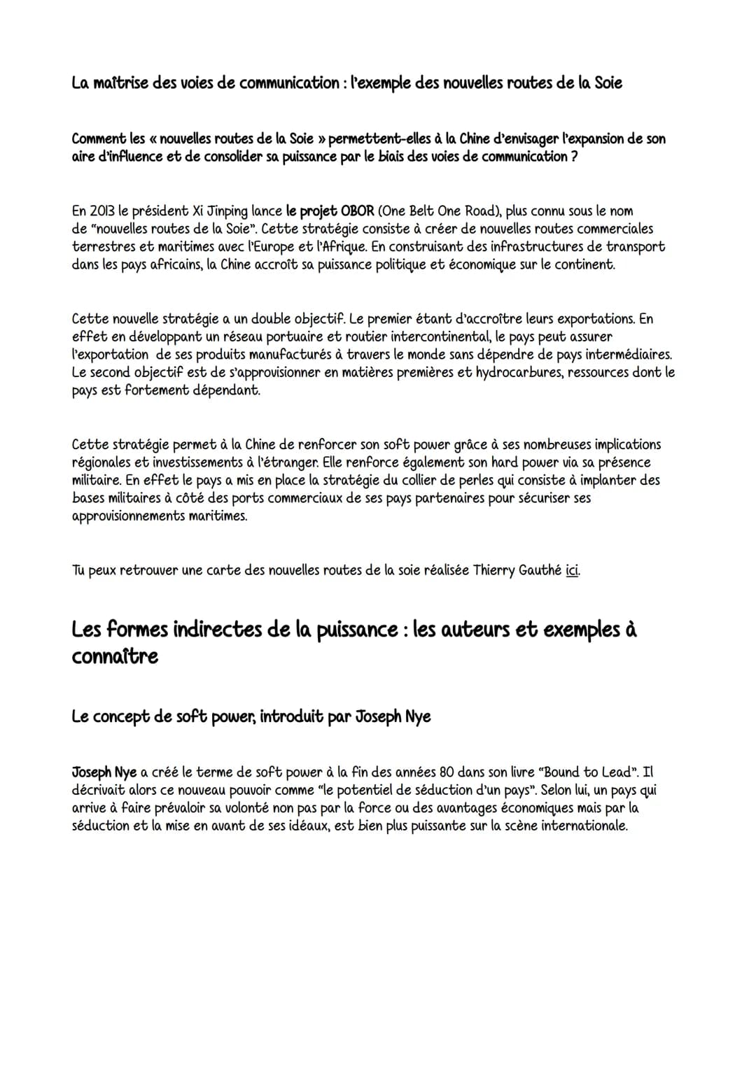 La puissance est la capacité d'un État ou d'une entité à imposer sa volonté. Jusqu'aux années 1990, elle
dépend principalement des facteurs 