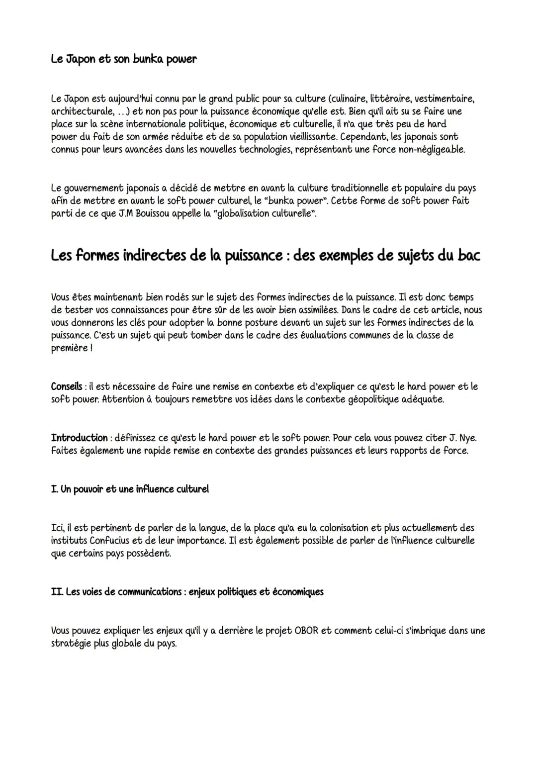 La puissance est la capacité d'un État ou d'une entité à imposer sa volonté. Jusqu'aux années 1990, elle
dépend principalement des facteurs 