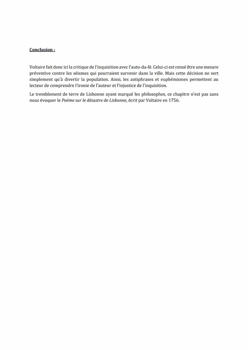 Introduction :
Le 1er novembre 1755, un tremblement de terre a frappé Lisbonne. Celui-ci a marqué les
philosophes et pose question sur l'ori