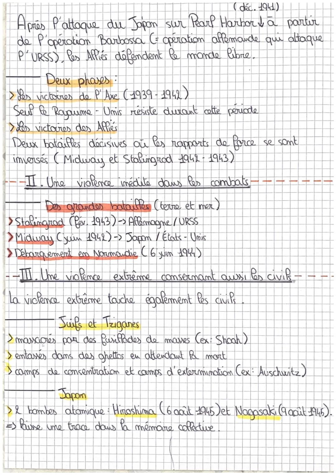 # Histoire

=> La seconde guerre mondiale, ime guerre d'améantisements:

De 1939 à 1945, une seconde guerre mondiale
d'une violence supérieu