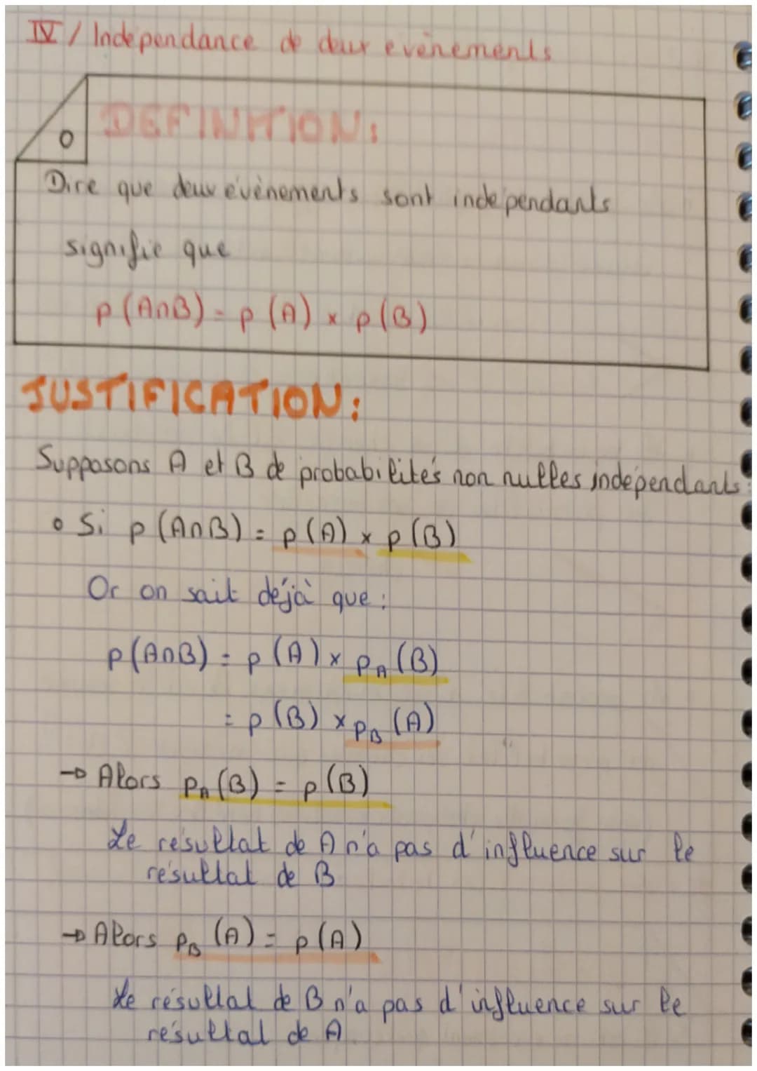 PROBABILITES CONDITIONNELLES
Rappels probabilites
oIntersection: Si A et B sont & evenements, on
note ANB(A inter B") l'ensemble de tous les