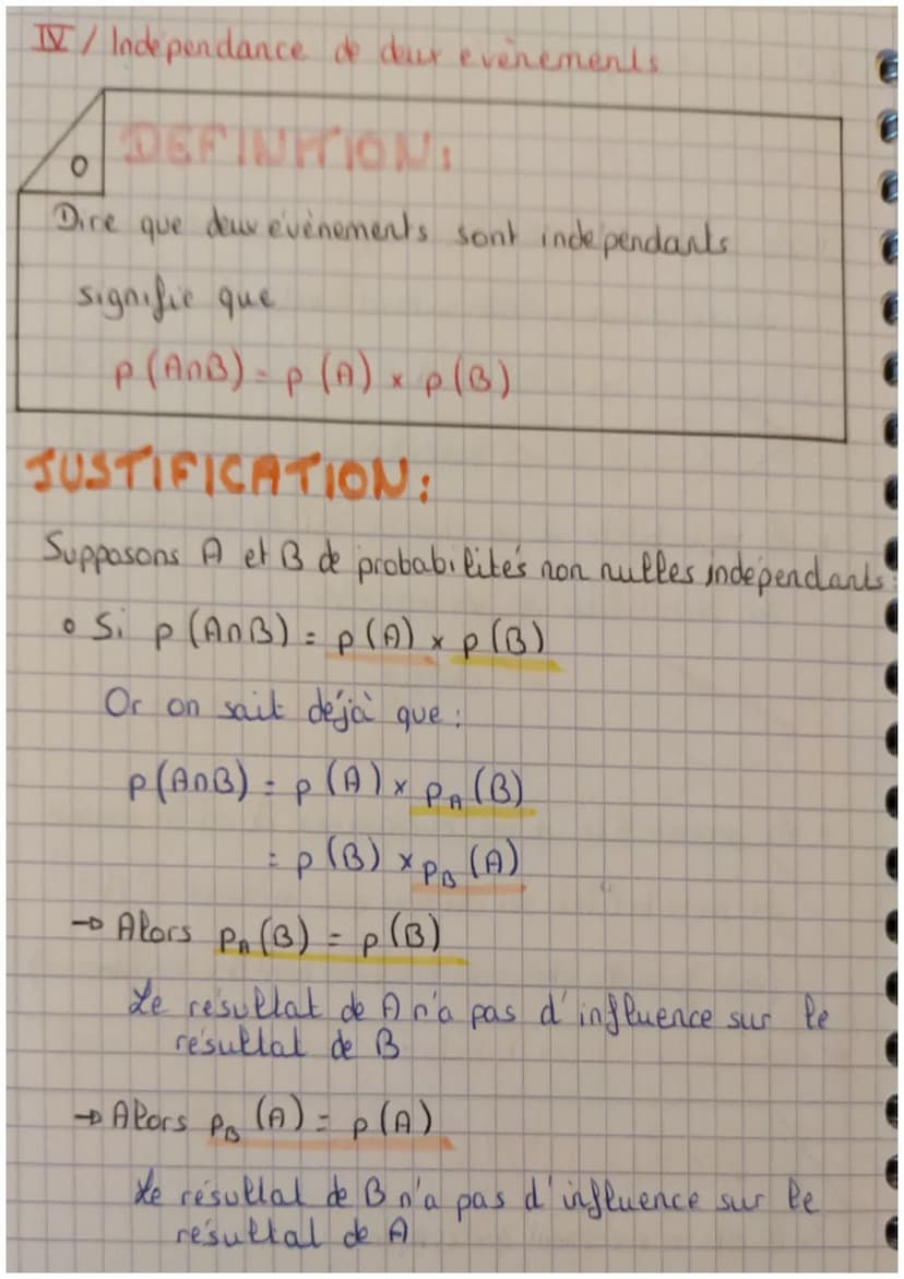 PROBABILITES CONDITIONNELLES
Rappels probabilites
oIntersection: Si A et B sont & evenements, on
note ANB(A inter B") l'ensemble de tous les