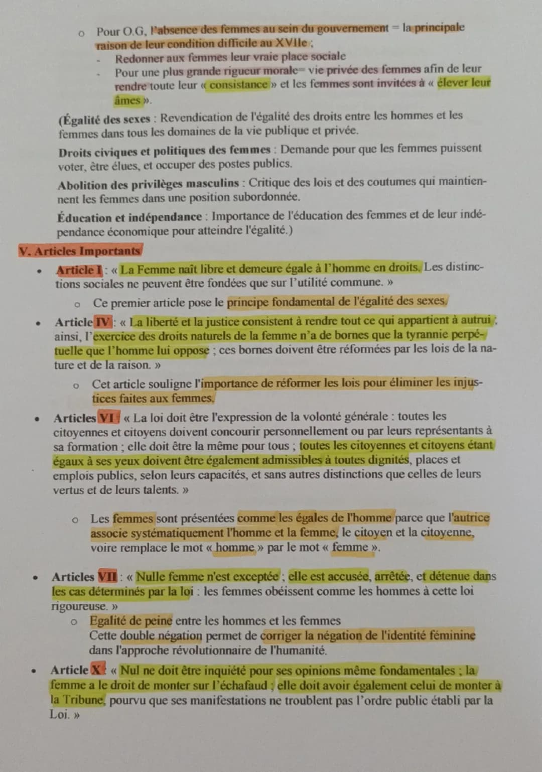 Fiche de Révision Complète : "La Déclaration des droits de la femme et de la citoyenne"
d'Olympe de Gouges
I. Présentation de l'Auteur
•
Nom