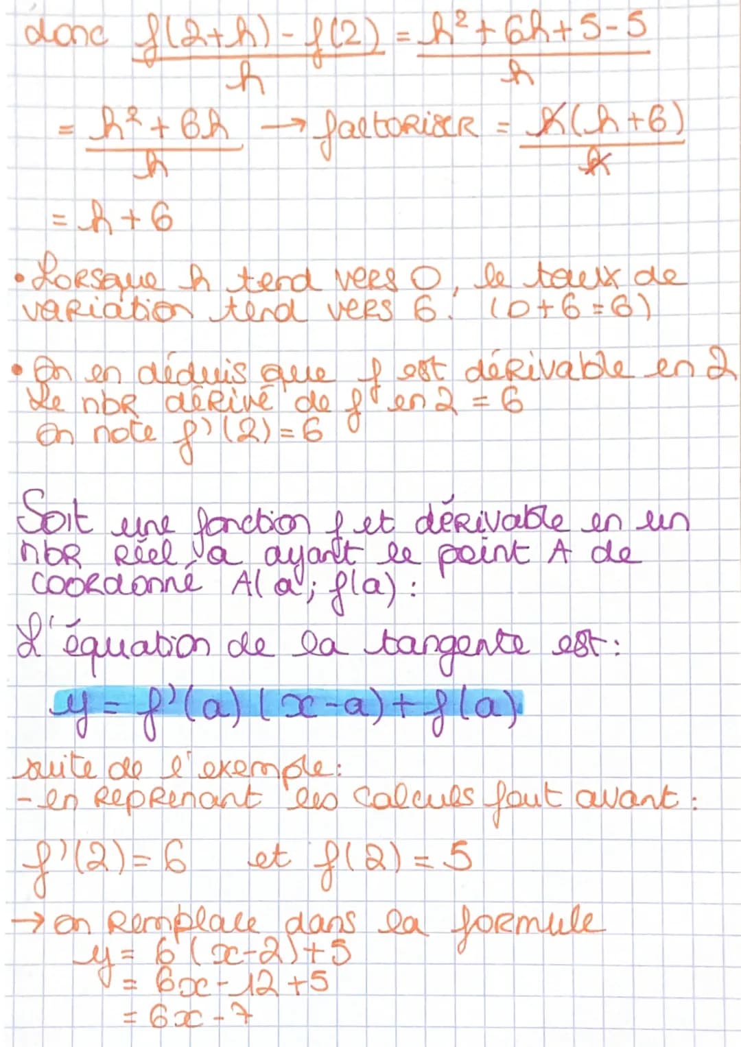 DERIVATION POINT DE VUE
LOCAL
1) taux de variation (Rappel)
Coefficient directeur =
LIBLI
f(a) f
8
Bx
On dit que.
a
ув-уа
XB Xa
f(B)-f(a)
B-