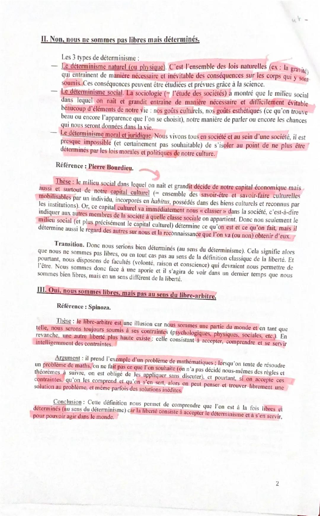 ## Chapitre 3 : Sommes-nous li

**Problématisation du chapitre :**

* Liberté (sens classique) = libre-arbitre, c'est-à-dire capacité à fair