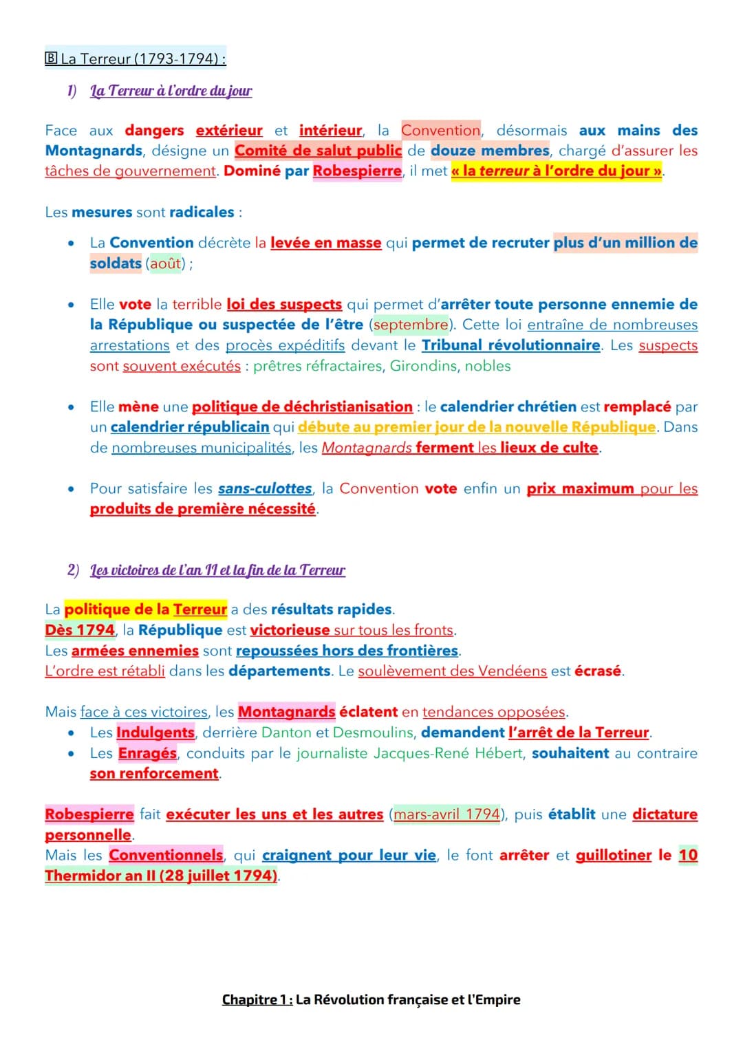 Rappels + Introduction au cours et contexte :
A cette époque, la société est divisée en 3 ordres :
Chapitre 1 : La Révolution française et l