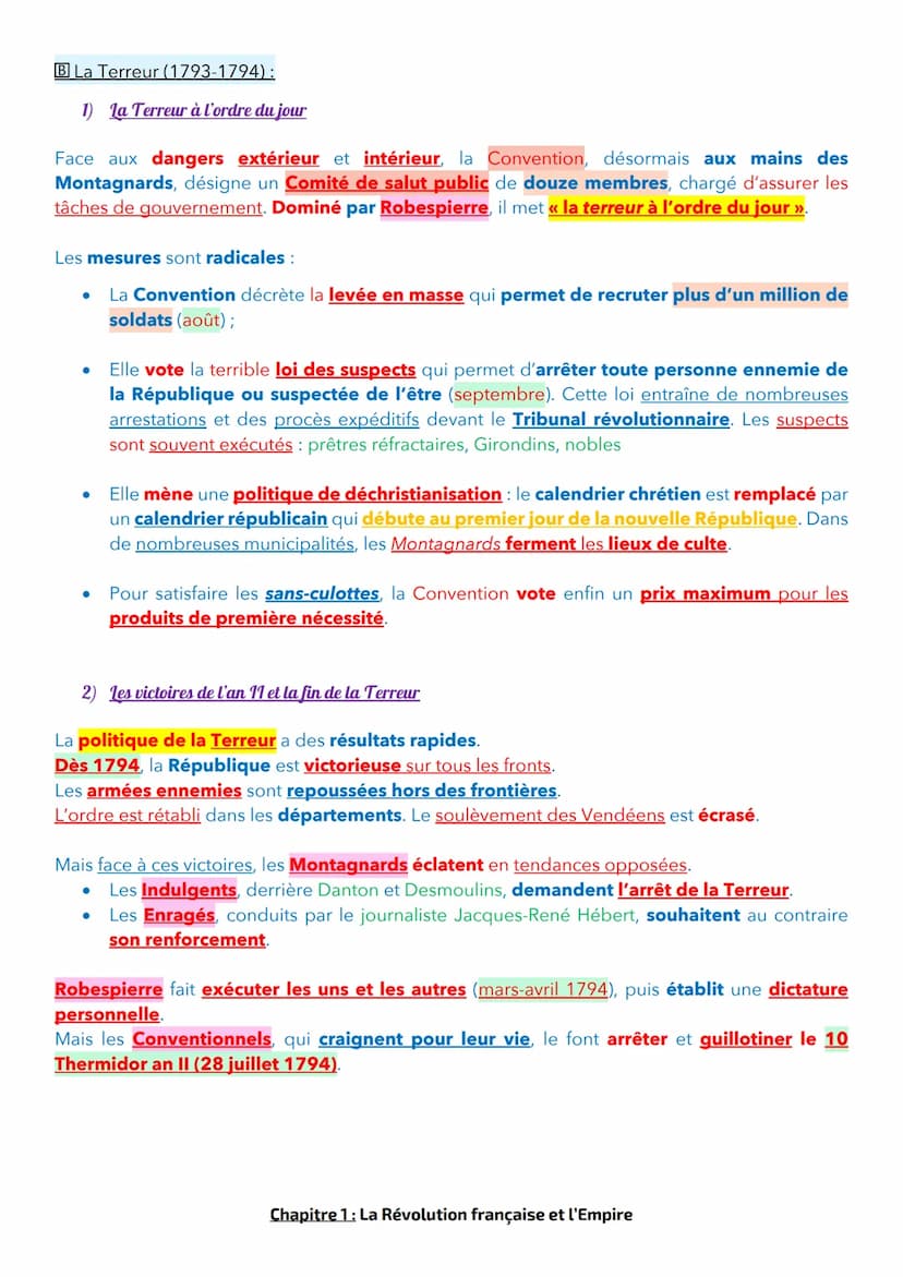 Rappels + Introduction au cours et contexte :
A cette époque, la société est divisée en 3 ordres :
Chapitre 1 : La Révolution française et l