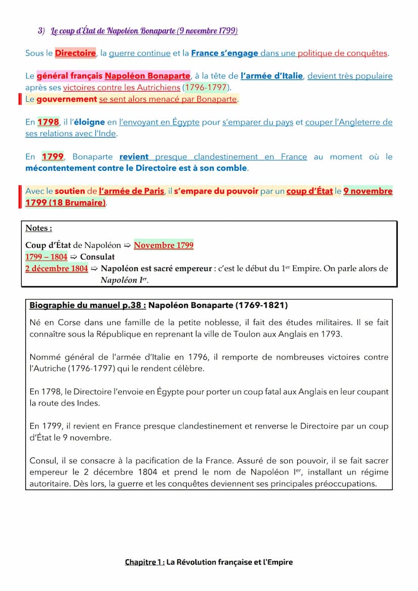 Rappels + Introduction au cours et contexte :
A cette époque, la société est divisée en 3 ordres :
Chapitre 1 : La Révolution française et l
