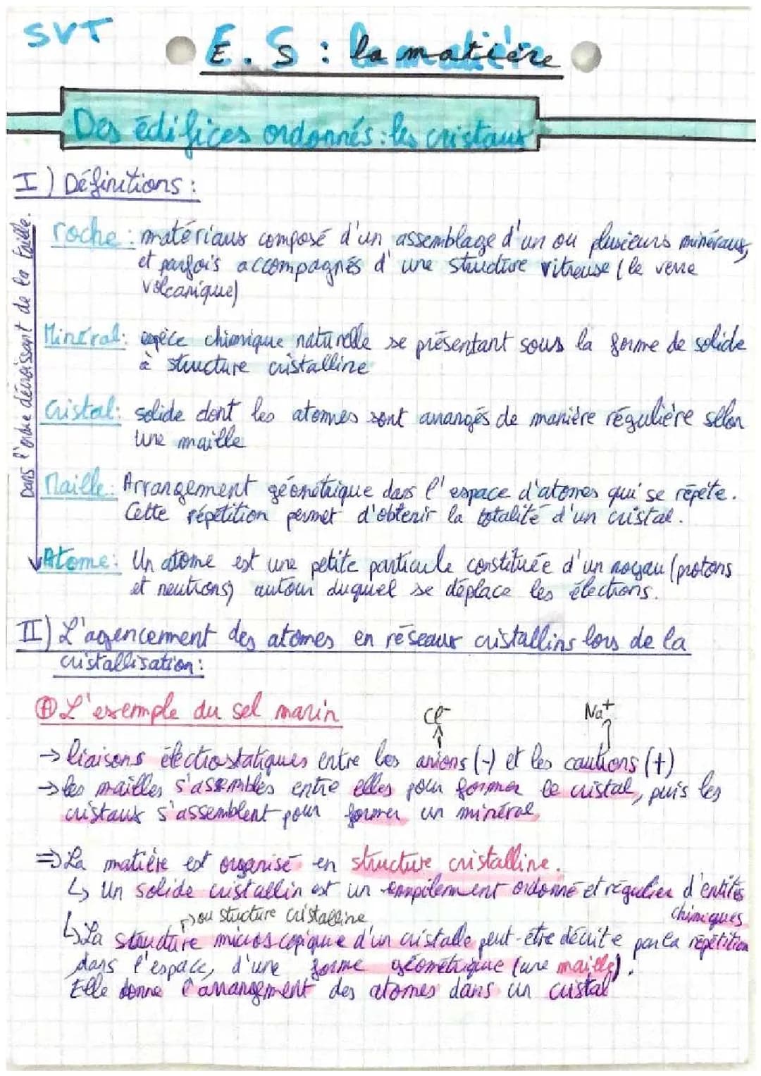 Les cristaux et les roches: Structures, exemples et plus