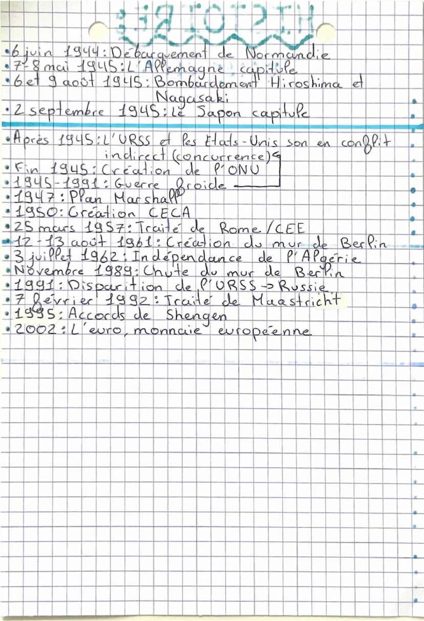 HISTOIRE:
DATES-CLES:
● 28 juin 1914- 28 juin 1919: Première Guerre Mondiale
• 28 juin 1914: Attentat de sarajevo
• Aost 1914: L'Allemagne e