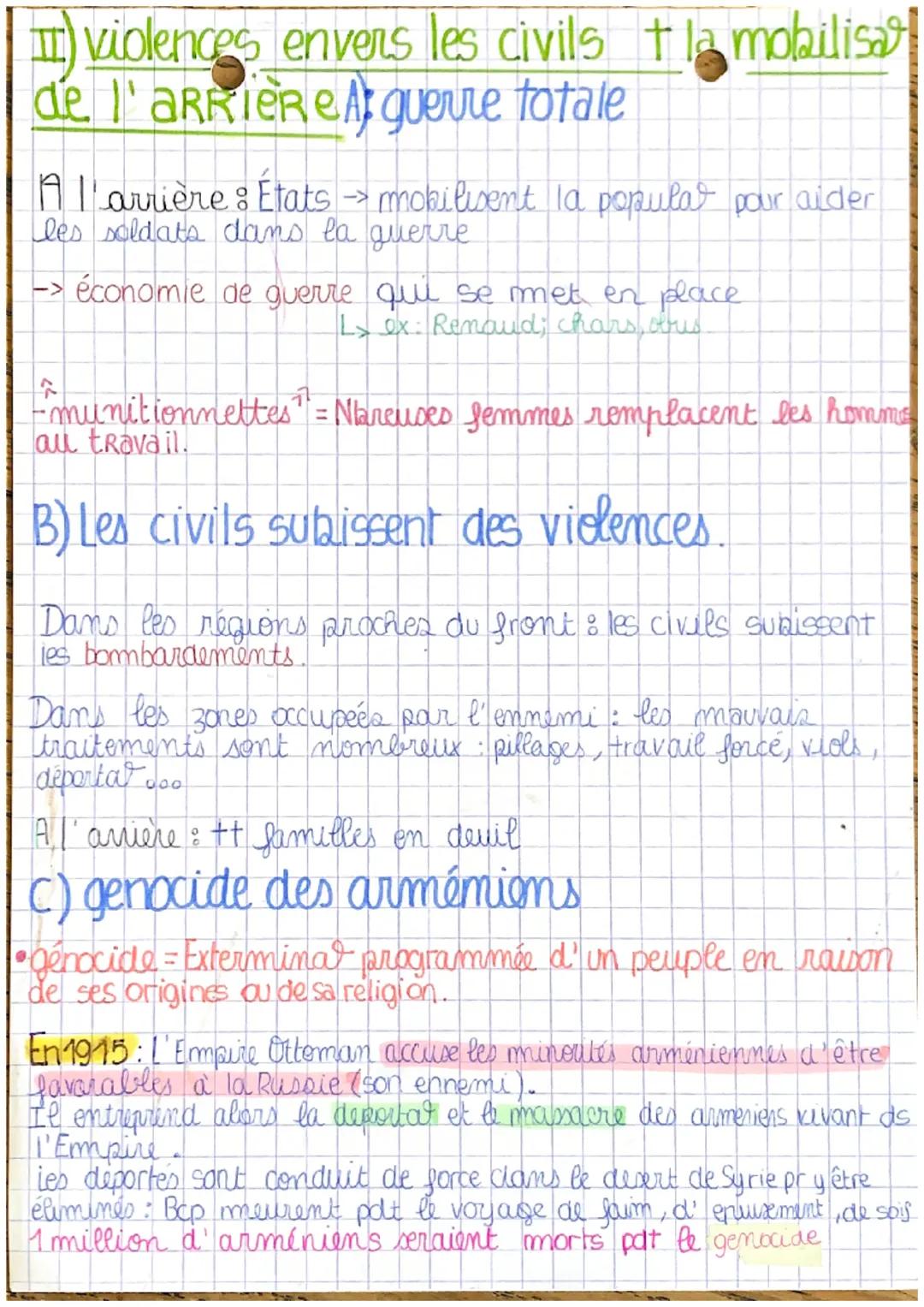 Histoire.
B) des combats d'une violence extrême
。 70 millions de soldats ont été mobilisés au total.
(c'est le maximum)
uolence envers
les s